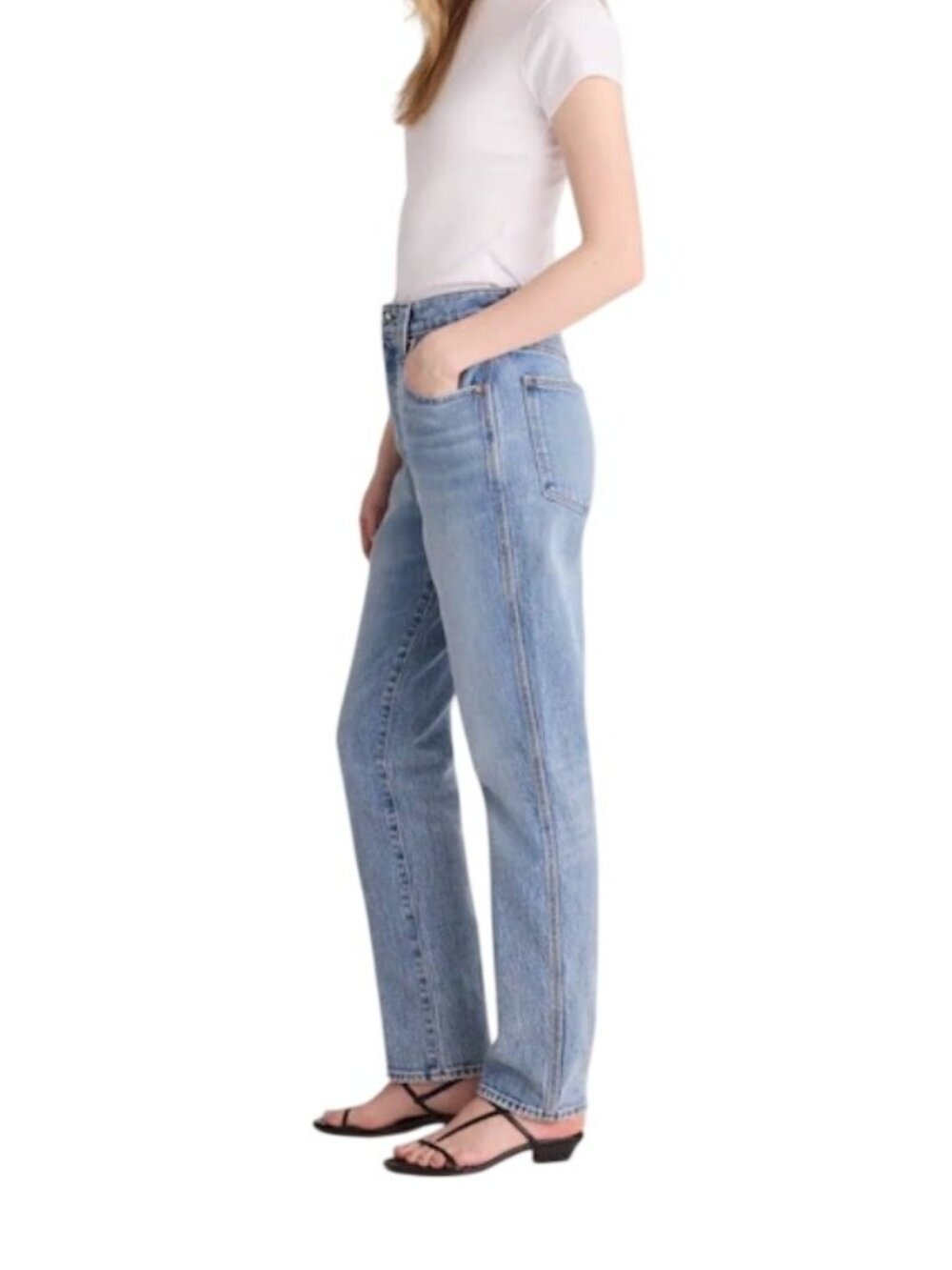 Madewell The Perfect Vintage Jean High Rise Straight Leg Jeans 28 Light Wash